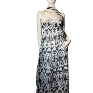 Club Monaco Monochrome Patterned Maxi Dress
